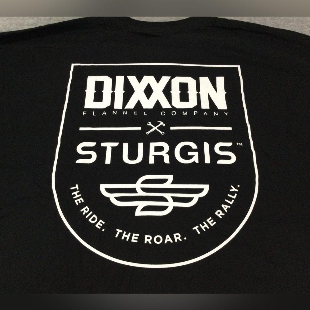 Dixxon Men's Black Ride The Roar Rally Badge Sturgis Shirt - Picture 6 of 8